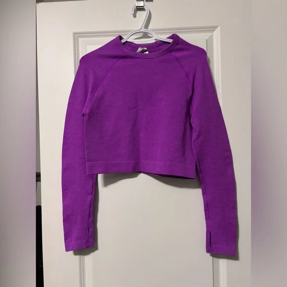 Fabletics Vibrant Purple Ribbed Top - Picture 1 of 5